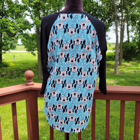 LuLaRoe Woman's Minnie Mouse Baseball Tee, sz XL - Picture 7 of 11